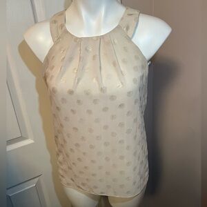 Iz byer cream polka dot tank